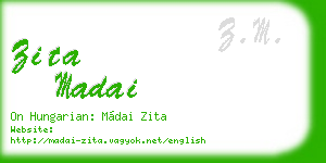 zita madai business card