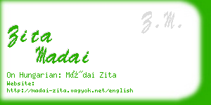 zita madai business card